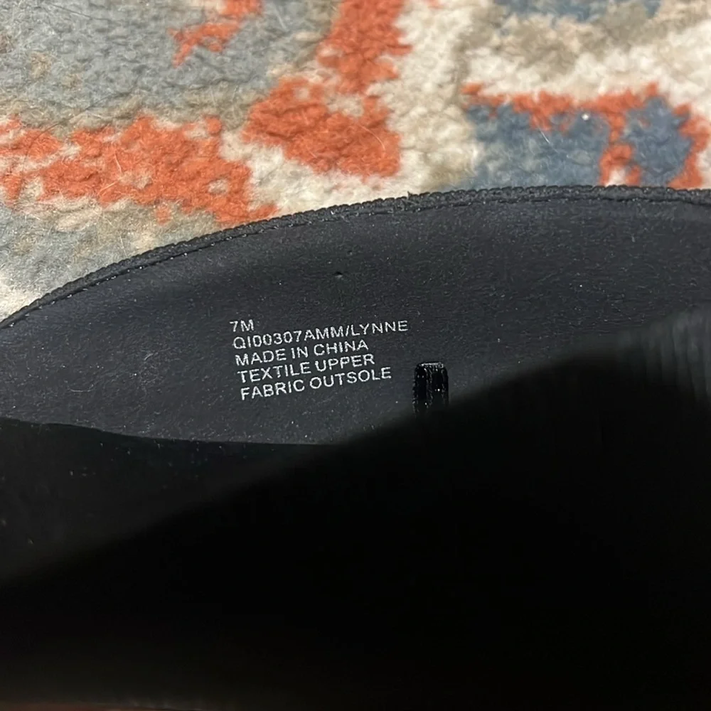 MIA Shoes Womens 7 Lynne Casual Slip On Pointed Loafer Flats Black Fabric - Picture 6 of 6